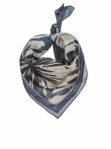 Brunello Cucinelli Women's Patterned Scarf in Navy (view 1)