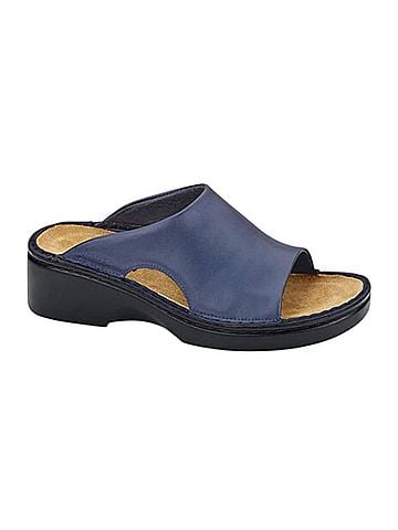Naot Women's Rome Slip-On Wedge Sandal in Polar Sea Leather (view 1)