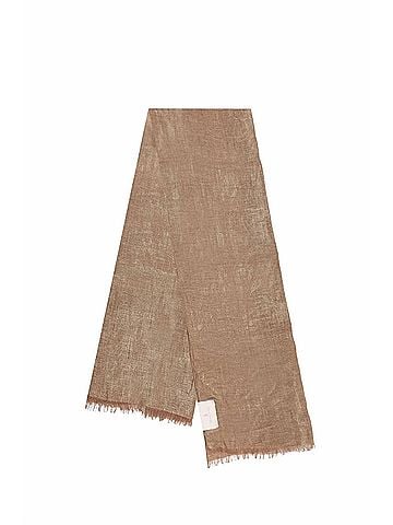 Brunello Cucinelli Women's Lurex Linen Scarf in Golden Brown (view 1)