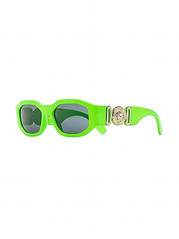 Versace Unisex Medusa Biggie Sunglasses in Green Fluo (view 1)