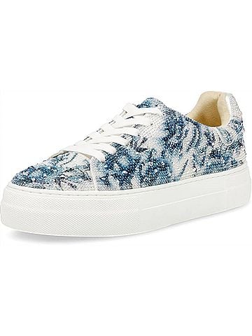 Betsey Johnson Women's Sidny Florals Sneakers in Blu Floral (view 2)