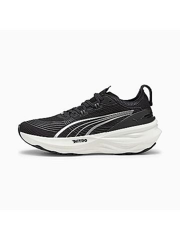 Puma Women's Foreverrun Nitro 2 Running Shoes in Black-White (view 2)