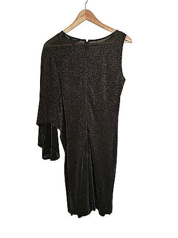 Ted Baker London Shimmer Metallic One Shoulder Draped Cape Dress Cocktail Dress (view 2)