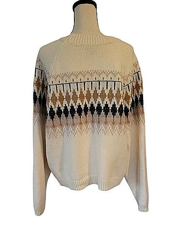 American Eagle Outfitters Festive Feels Fair Isle Nordic Fuzzy Sweater Pullover Sweater (view 2)