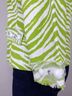 Berek 100% Cotton Zebra Print Green White Jacket Size XL - photo 11
