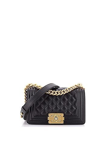 Chanel Boy Flap Bag Quilted Caviar Small (view 1)