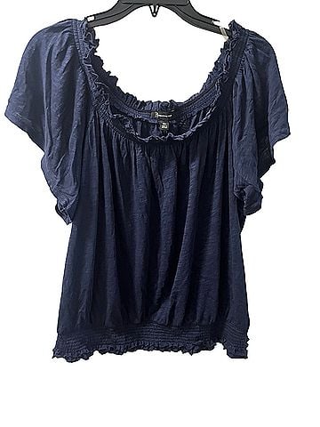 INC International Concepts Short Sleeve Blouse (view 1)
