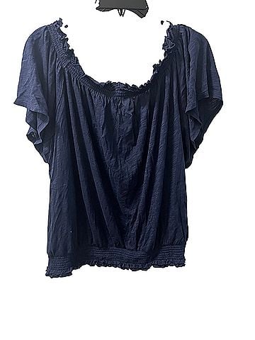 INC International Concepts Short Sleeve Blouse (view 2)