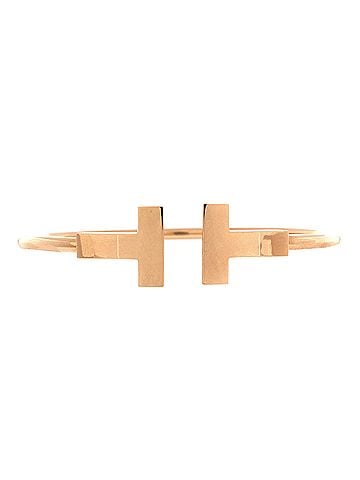 Tiffany & Co. T Wire Bracelet 18K Rose Gold Wide (view 1)