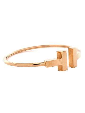 Tiffany & Co. T Wire Bracelet 18K Rose Gold Wide (view 2)