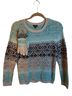 Talbots Fair Isle Blue Gray Black Pullover Sweater Size M (petite) - photo 1