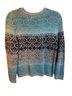 Talbots Fair Isle Blue Gray Black Pullover Sweater Size M (petite) - photo 2
