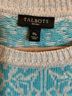 Talbots Fair Isle Blue Gray Black Pullover Sweater Size M (petite) - photo 3