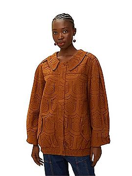 FARM Rio Pineapple Eyelet Bomber Jacket Jacket (view 1)