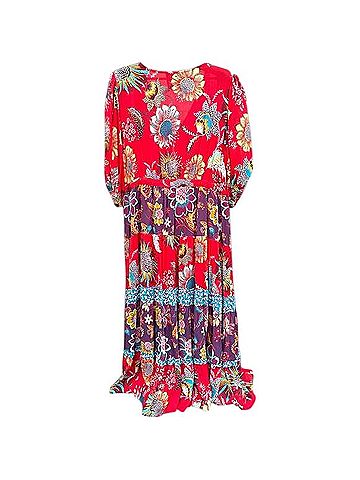 Johnny Was Pecan Mixed Print Maxi Dress Casual Dress (view 2)