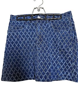 Elan Diamond Signature Denim Skirt (view 2)