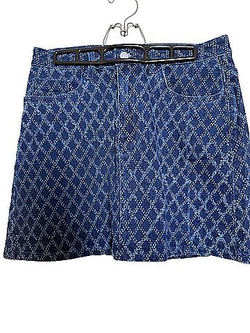 Elan Diamond Signature Denim Skirt (view 2)
