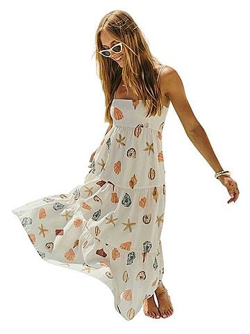 VICI Seashell-Print Strapless Maxi Dress Casual Dress (view 2)