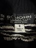 St. John Print Black White Pullover Sweater Size 8 - photo 3