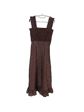 Ganni Seersucker Check Midi Casual Dress (view 2)