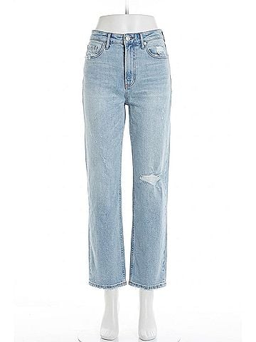 Dear John 90s Ultra High Rise Straight Fit Jeans in Calabasas (view 1)