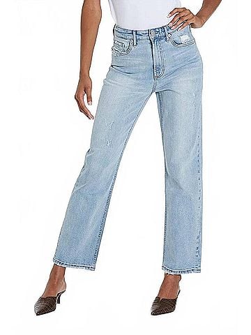 Dear John 90s Ultra High Rise Straight Fit Jeans in Calabasas (view 2)