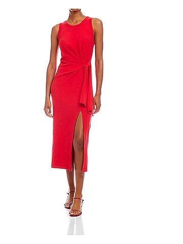 Fifteen Twenty Maddie Side-Knot Dress in Red (view 2)