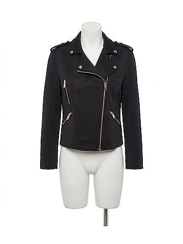 Generation Love Women's Kassandra Satin Moto Jacket in Black (view 1)