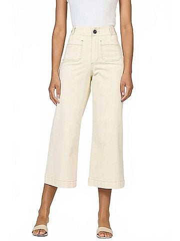 Dear John Audrey Crop Denim Jeans in Ivory (view 2)