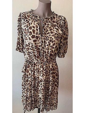 Generation Love Women's Puff Sleeve Dress in Leopard Print (view 2)