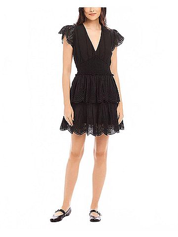 Fifteen Twenty Isla Tiered Dress in Black (view 2)