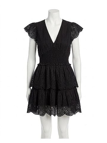 Fifteen Twenty Isla Tiered Dress in Black (view 1)