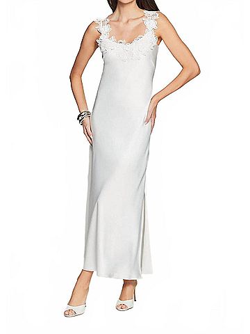 Generation Love Lala Hammered Lace Combo Dress in White (view 2)