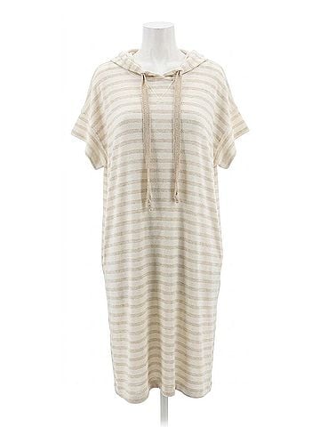 Fifteen Twenty Women's Hoodie Dress in Beige &amp; Cream (view 1)