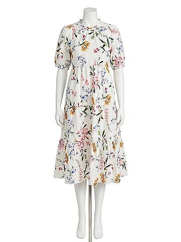 Generation Love Fiona Dress in Peony Blossom White (view 1)