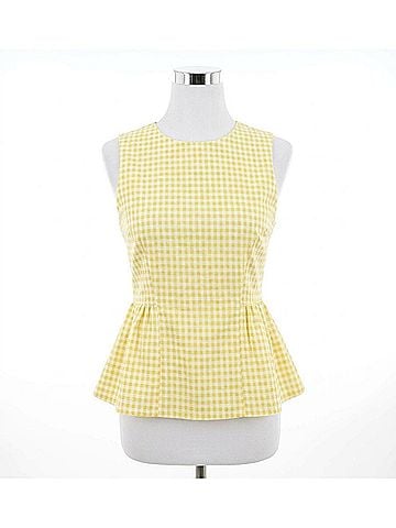 Entro Gingham Short Set in Yellow (view 1)