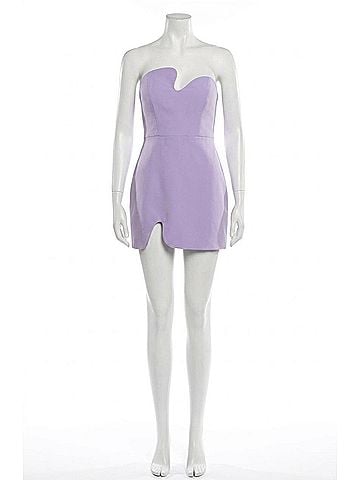 Amanda Uprichard Strapless Puzzle Dress in English Lavender (view 1)