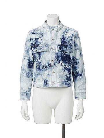 Fifteen Twenty Tie Dye Jacket in Light Blue (view 1)