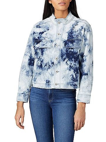 Fifteen Twenty Tie Dye Jacket in Light Blue (view 2)