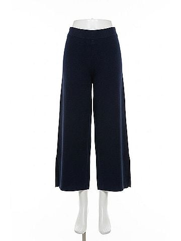 Joseph Ribkoff Pull On Side Slit Culotte Pants in Midnight Blue (view 1)