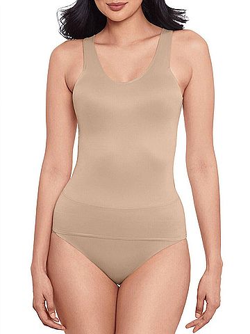 Miraclesuit Back Wrap Shaping Tank in Beige (view 2)