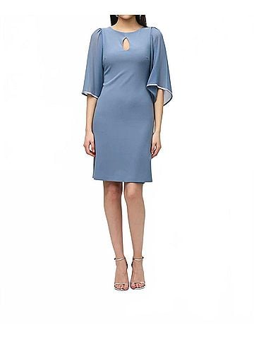 Joseph Ribkoff Knee-Length Dress in Serenity Blue (view 2)