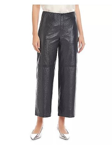 Fifteen Twenty Faux Leather Pants in Navy (view 2)