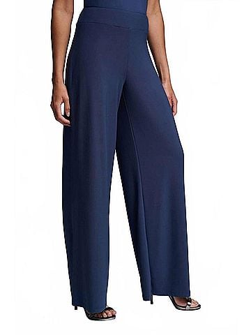 Joseph Ribkoff Pull On Wide-Leg Pants in Nightfall (view 2)