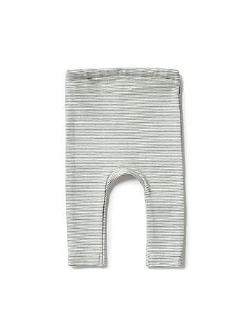 Wilson + Frenchy Kid's Organic Stripe Leggings in Bluestone (view 2)