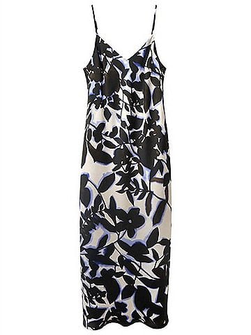Fifteen Twenty Bias Cut Midi Dress in Shadow Lead Print (view 1)