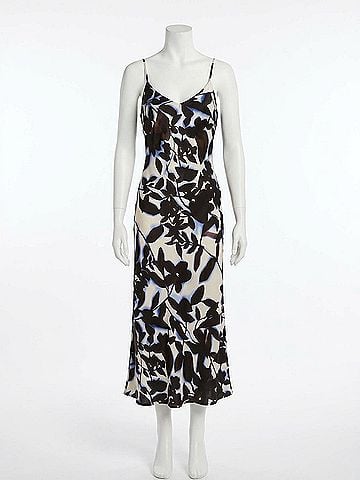 Fifteen Twenty Bias Cut Midi Dress in Shadow Lead Print (view 2)