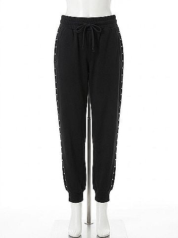 Generation Love Women's Giada Sweatpants in Black/ Pearl (view 1)