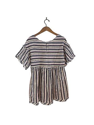 Kori America Striped Ruffle Sleeve Dress Casual Dress (view 2)