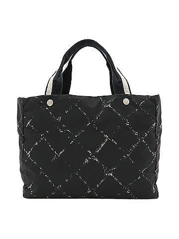 Chanel CHANEL (Chanel) Old Travel Line Tote Bag/Shoulder Bag, Nylon, Black/Red, A11833 (view 2)